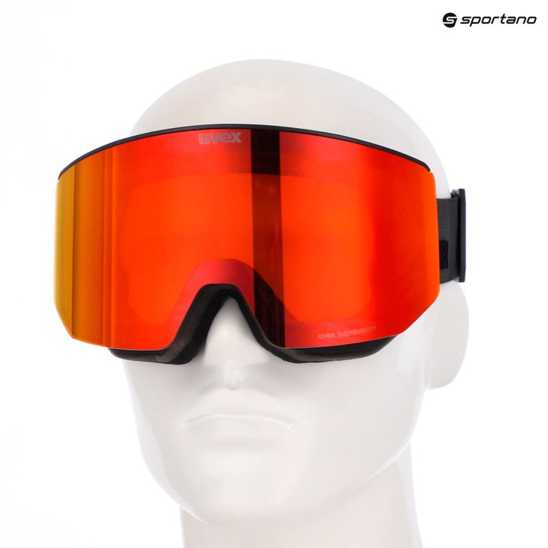 Gogle narciarskie UVEX Lace Attract FM black matt/mirror red 13