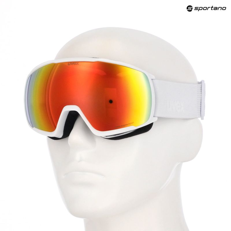 Gogle narciarskie UVEX Victorious S FM white matt/mirror orange 10