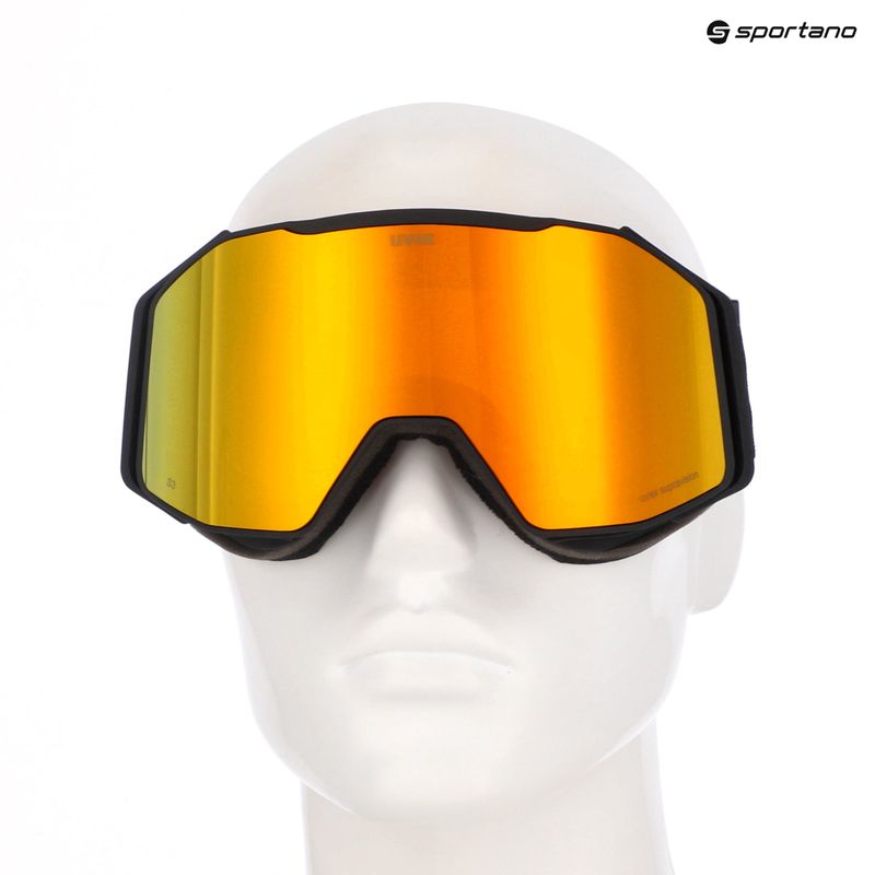 Gogle narciarskie UVEX Gravity FM black matt/mirror yellow/orange/clear 6