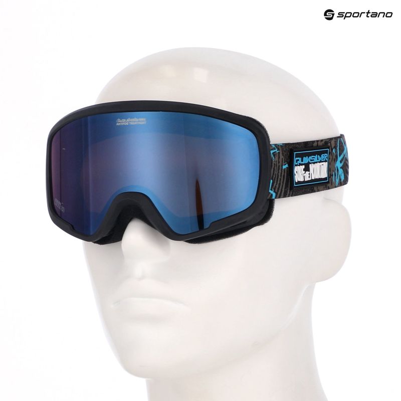 Gogle snowboardowe dziecięce Quiksilver Shredder rave mix/clux ml blue 10