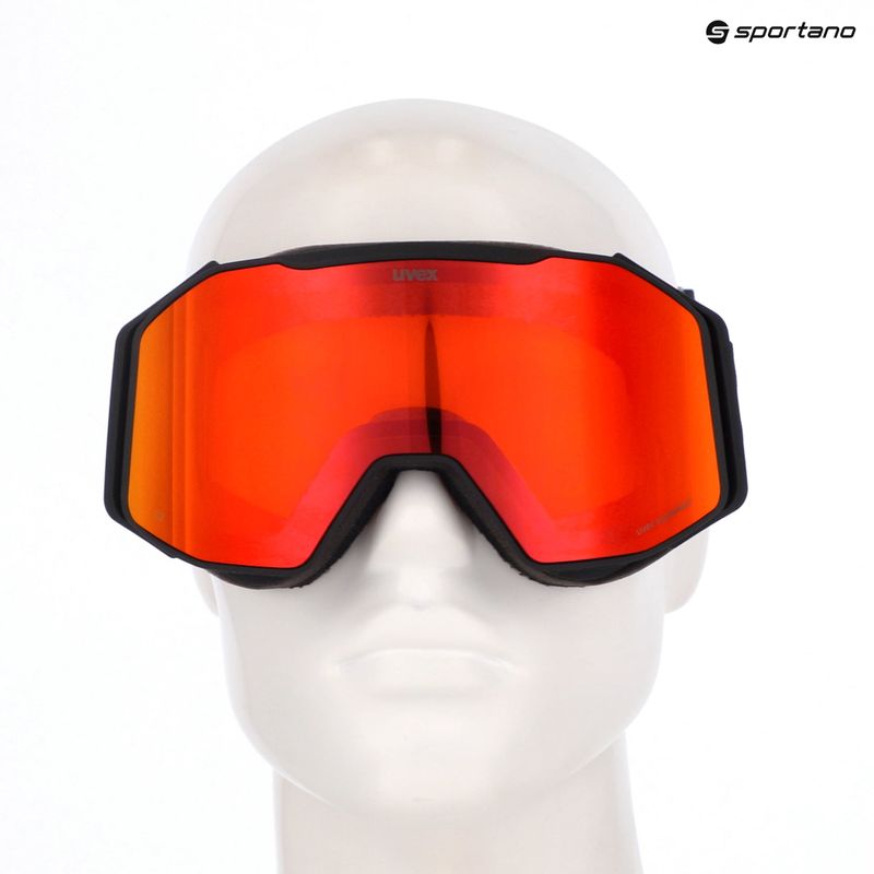 Gogle narciarskie UVEX Gravity FM black matt/mirror red/orange/clear 6