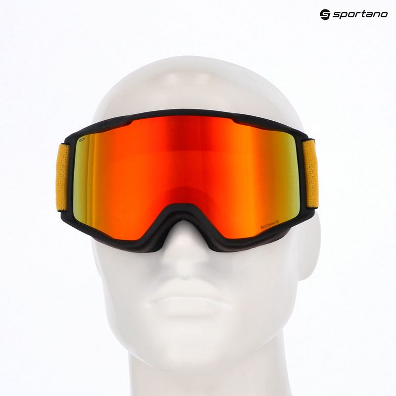 Gogle narciarskie Red Bull SPECT Neon black/orange with red mirror 6