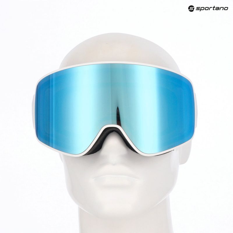 Gogle narciarskie Red Bull SPECT Rush white/ice blue snow/smoke with blue mirror 5