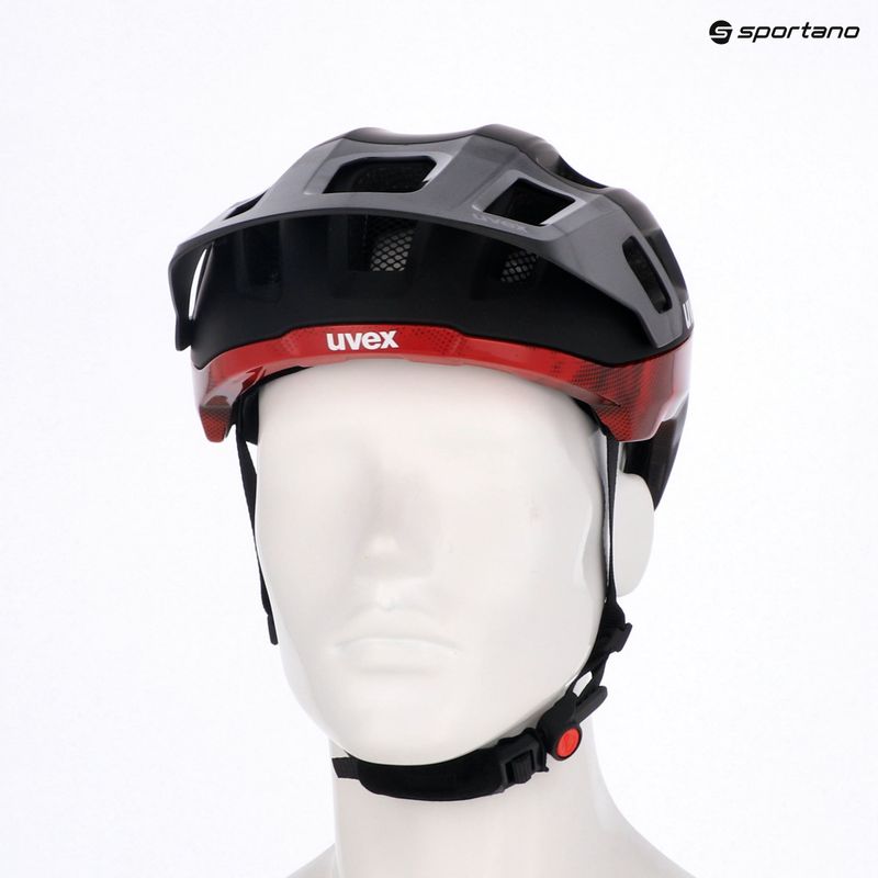 Kask rowerowy UVEX React MIPS black/ruby red matt 6