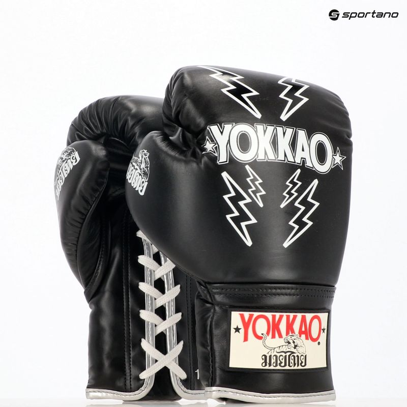 Rękawice bokserskie męskie YOKKAO Stadium Lace Up black 5