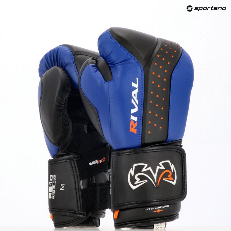 Rękawice bokserskie Rival RB10 Intelli-Shock Bag black/blue 3