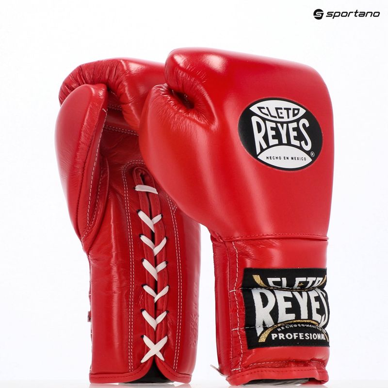 Rękawice bokserskie Cleto Reyes Lace Up Sparring red 3