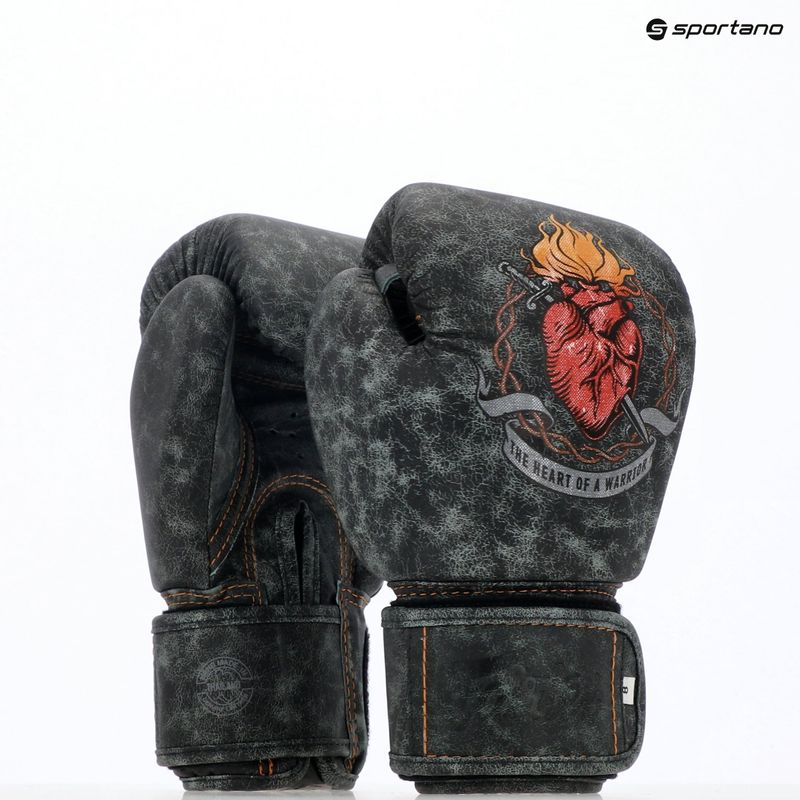 Rękawice bokserskie Fairtex X Tom Atencio Boxing The Heart of Warrior Boxing charcoal 3