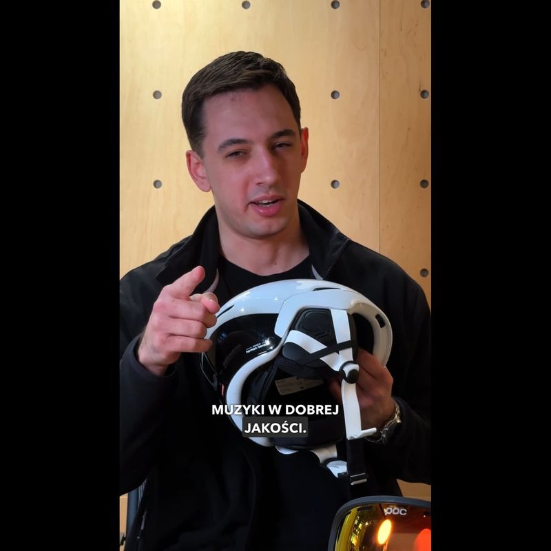 Kask narciarski z systemem audio POC Obex Connect hydrogen white/fluorescent orange avip 14