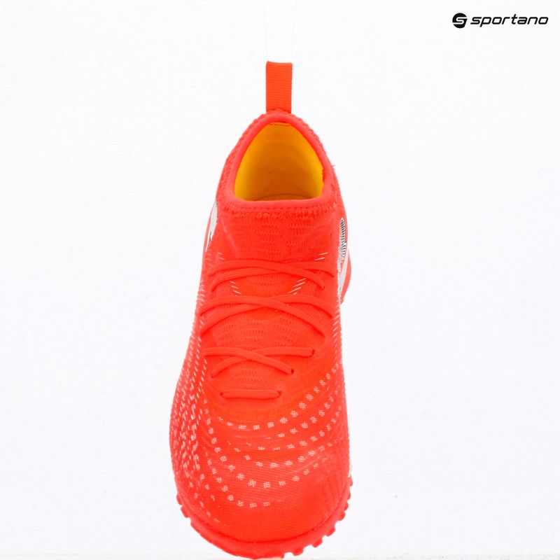 Buty piłkarskie dziecięce PUMA Future 9 Match TT + Mid Jr glowing red/puma white/puma black/puma silver 10