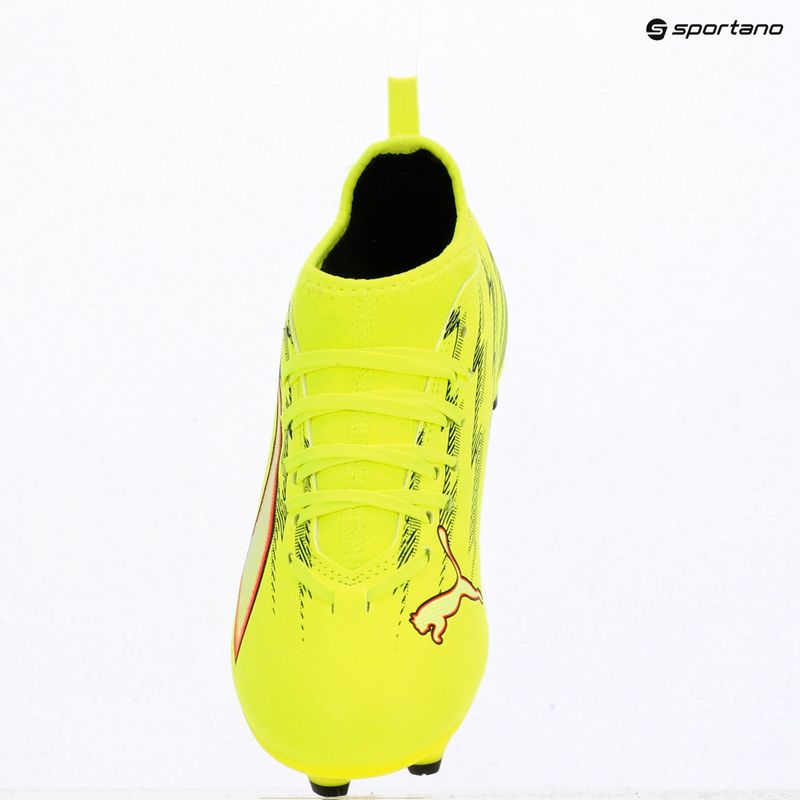 Buty piłkarskie dziecięce PUMA Ultra 6 Match FG/AG Jr yellow alert/puma black/glowing red/lime squeeze 10