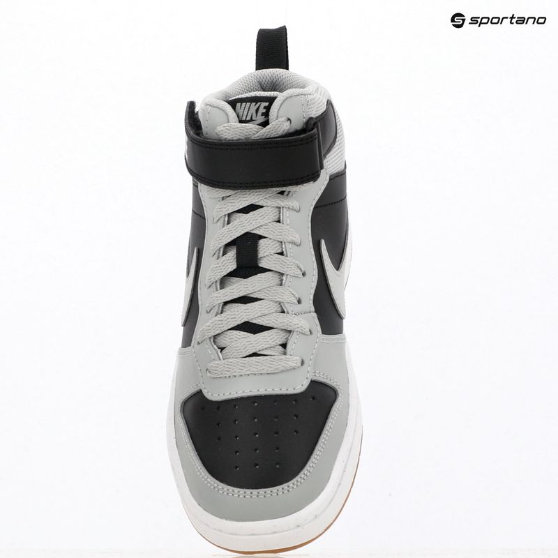 Buty dziecięce Nike Court Borough Mid 2 black/white/gum med brown/light smoke grey 11