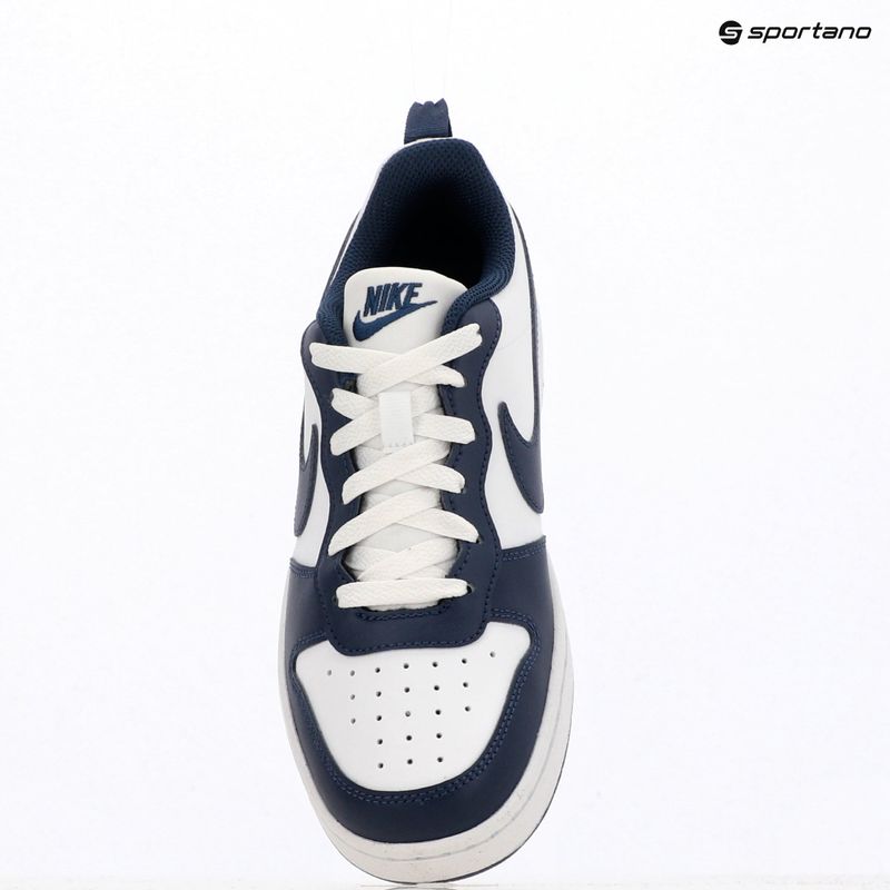 Buty dziecięce Nike Court Borough Low Next Bloom white/white/midnight navy 11