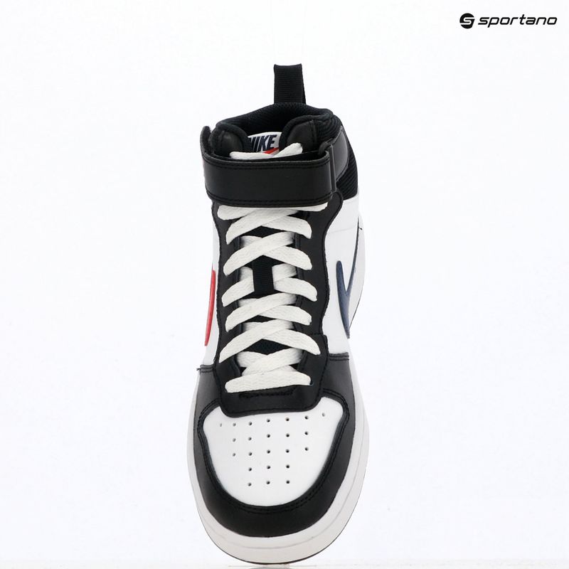 Buty dziecięce Nike Court Borough Mid 2 white/white/black/university red 10