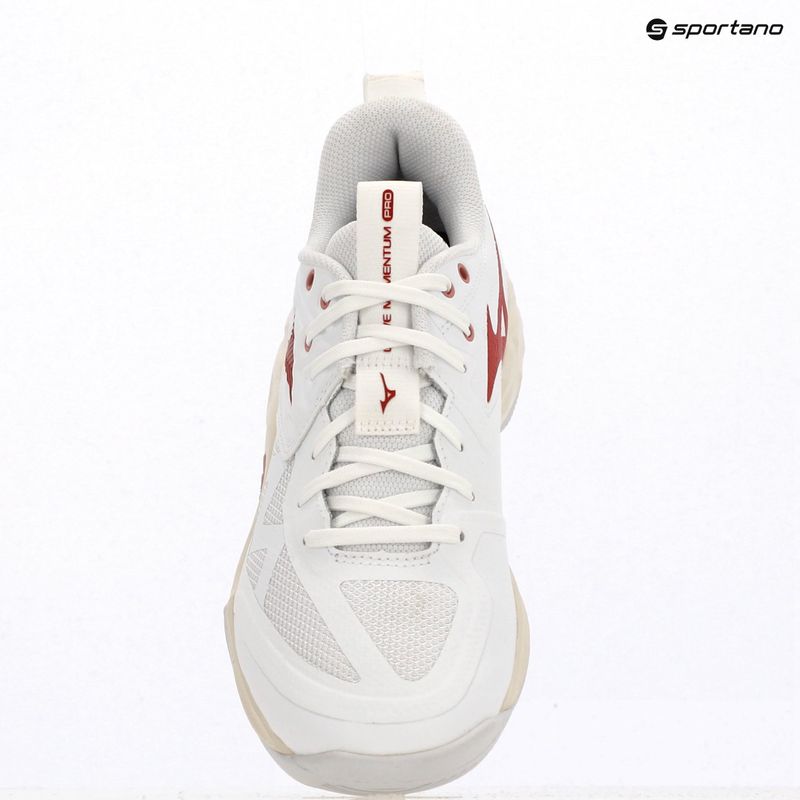 Buty do siatkówki damskie Mizuno Wave Momentum Pro white/rose elegance/lava falls 9