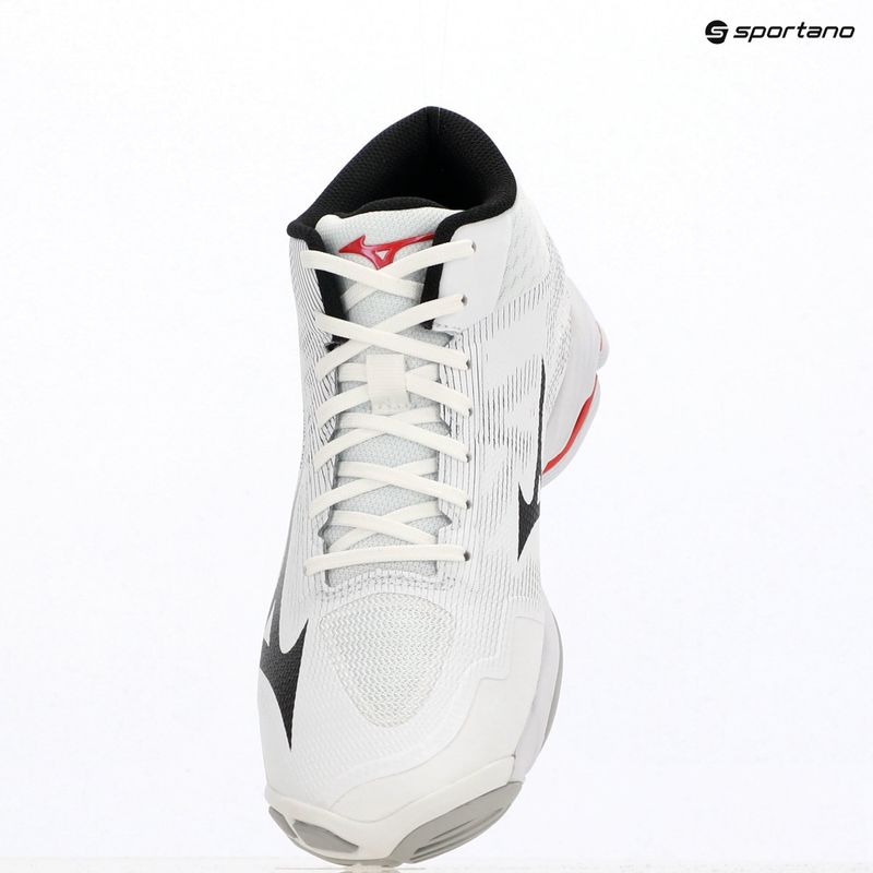 Buty do siatkówki Mizuno Wave Lightning Pro Mid white/black/fiery red 9