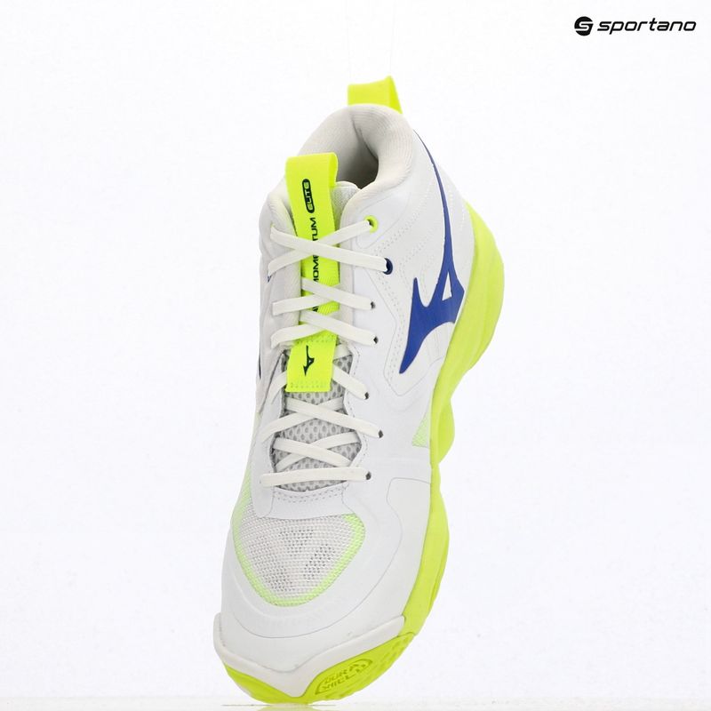 Buty do siatkówki Mizuno Wave Momentum Elite Mid white/lightning yellow/dazzling blue 12