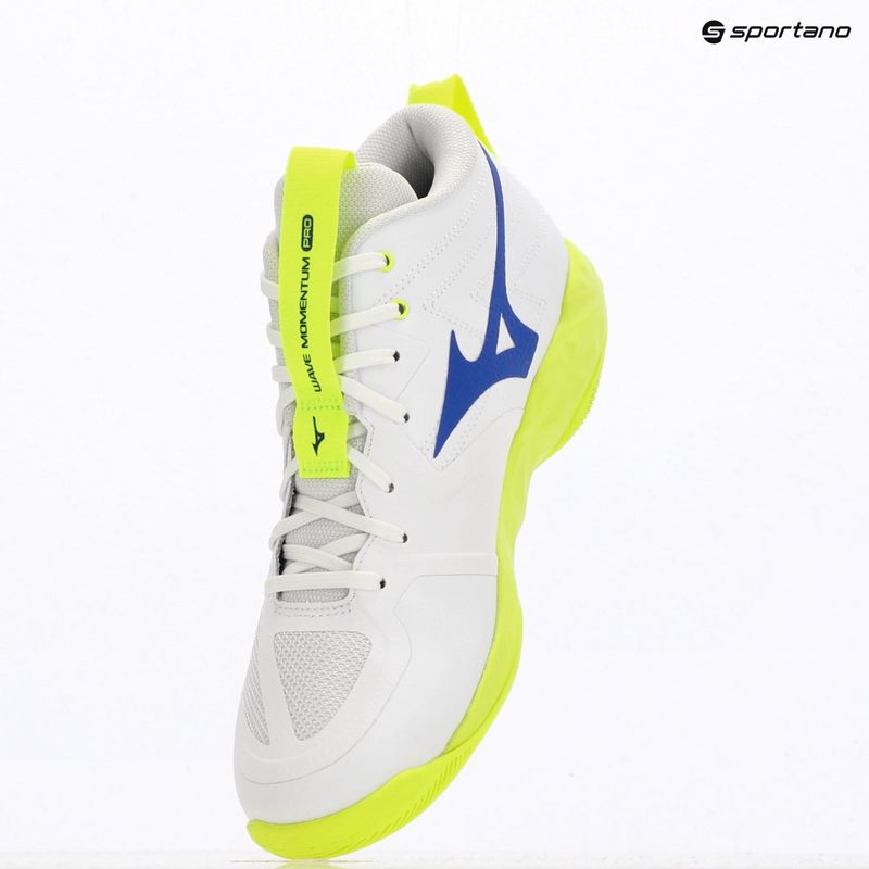 Buty do siatkówki Mizuno Wave Momentum Pro Mid white/lightning yellow/dazzling blue 12