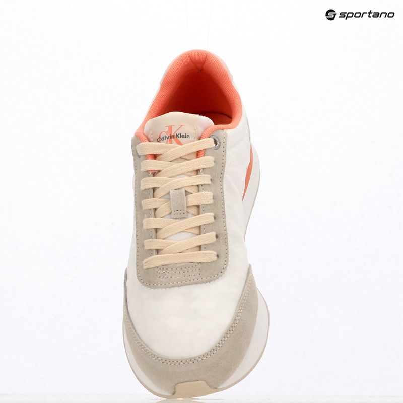 Buty damskie Calvin Klein YW0YW01990 Retro Runner Lace Up Nylon Mg brilliant white/light cashew/pink 9