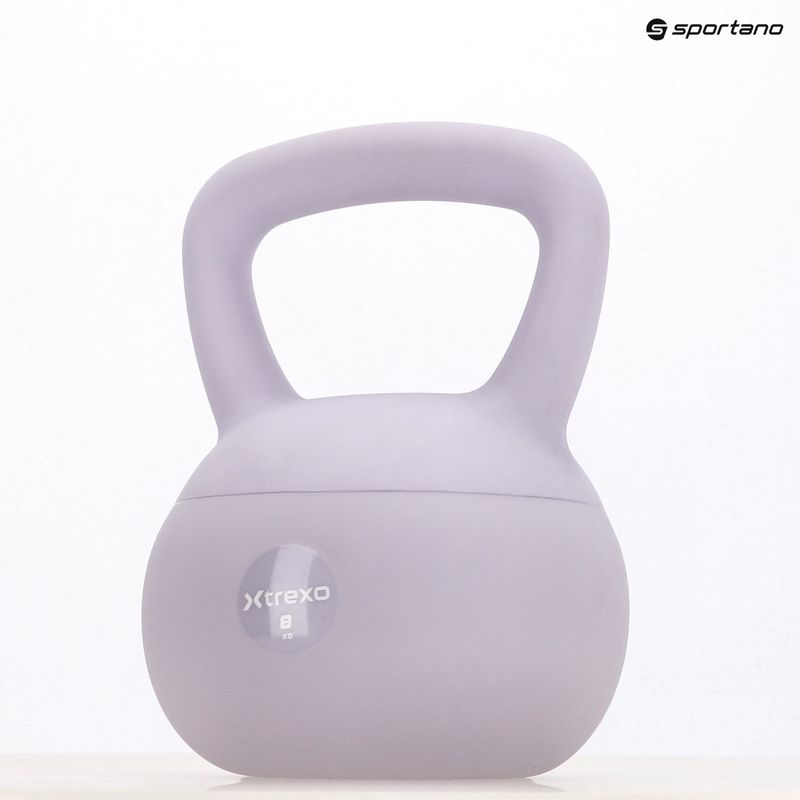 Kettlebell miękki XTREXO 8 kg fioletowy 9