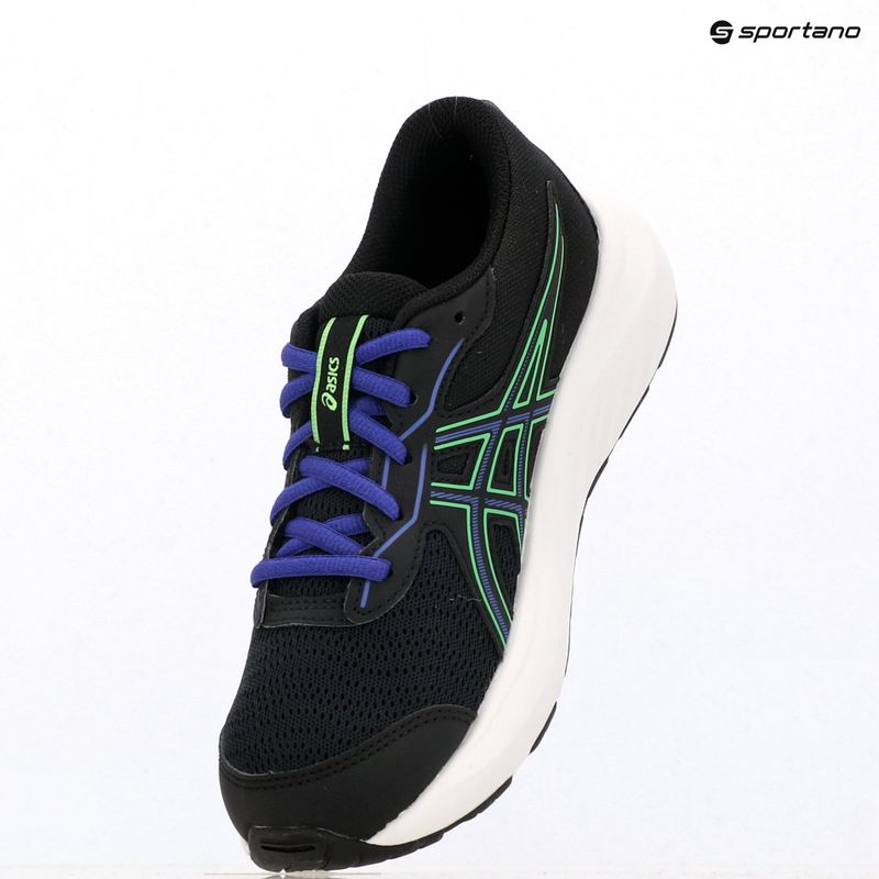 Buty do biegania dziecięce ASICS Contend 9 GS black/vital green 9