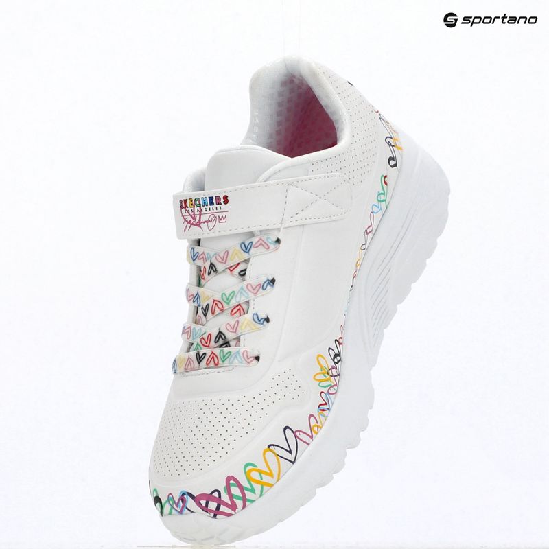 Buty dziecięce SKECHERS Uno Lite Heart Craze white/multi 3