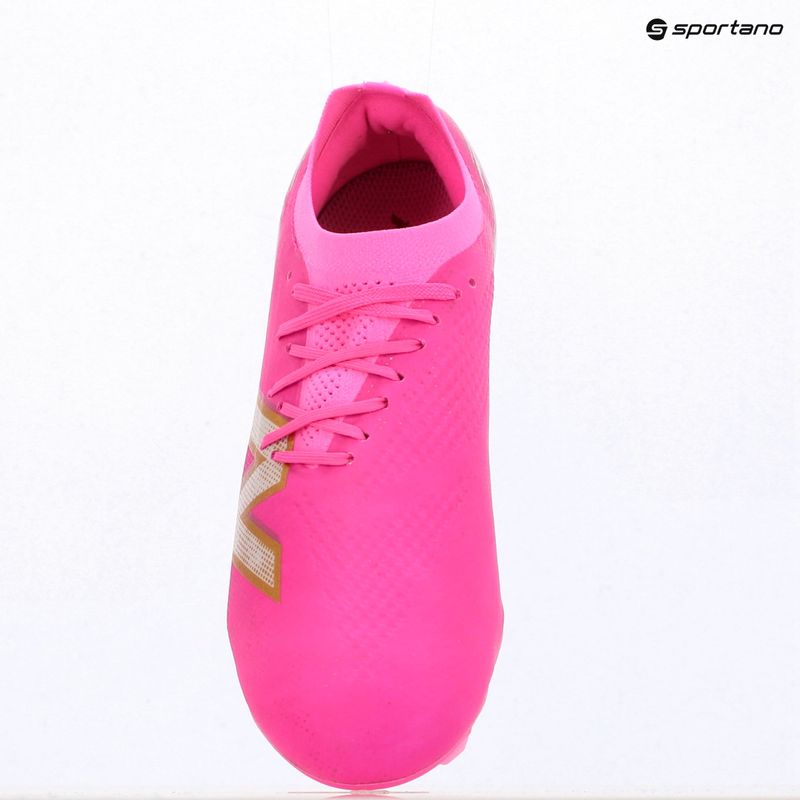 Buty piłkarskie New Balance Furon Pro V8 FG pink heat/sea salt/gold metallic 9