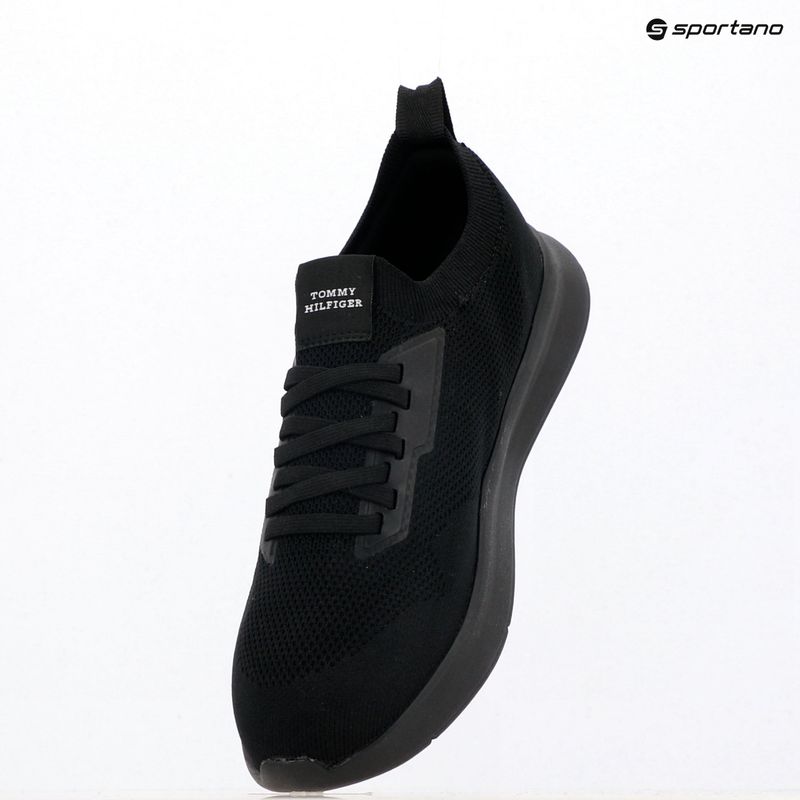 Buty męskie Tommy Hilfiger Lightweight Knitted Runner black 9