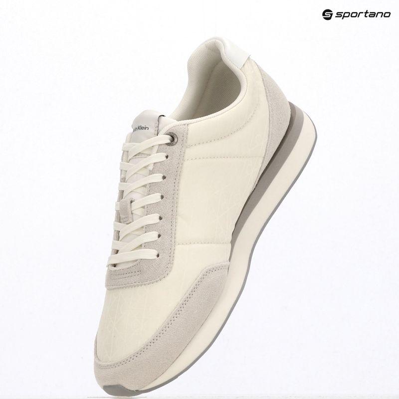 Buty męskie Calvin Klein HM0HM02140 Retro Runner Ripstop Aop marshmallow/bright white 9