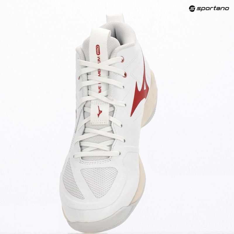 Buty do siatkówki damskie Mizuno Wave Momentum Pro Mid white/rose elegance/lava falls 4