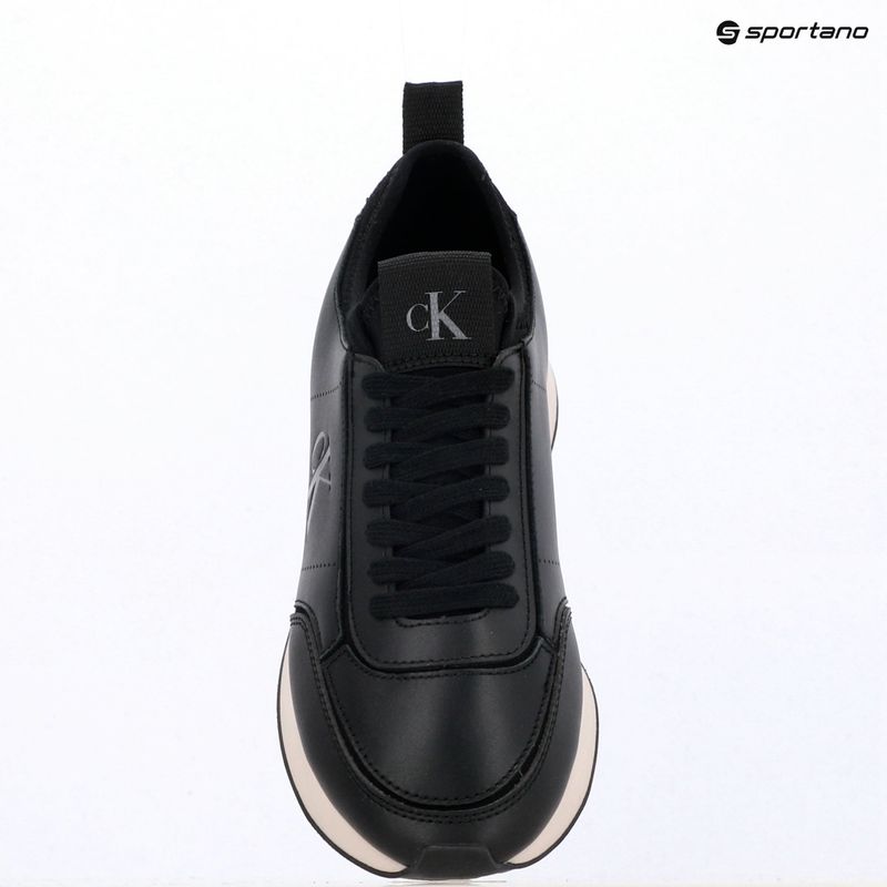 Buty damskie Calvin Klein HW0HW03118 Retro Runner Sock PANL Leather Neo black/crystal grey 9