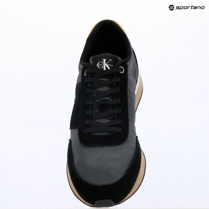 Buty męskie Calvin Klein HM0HM02212 Retro Runner Bans Leather Suede black/iron gate/amber gold 9