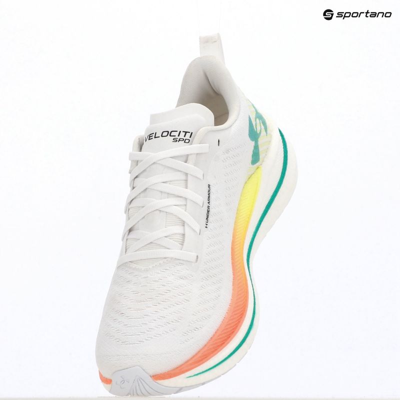 Buty do biegania damskie Under Armour Velociti SPD white/orange bloc/metallic silver 9