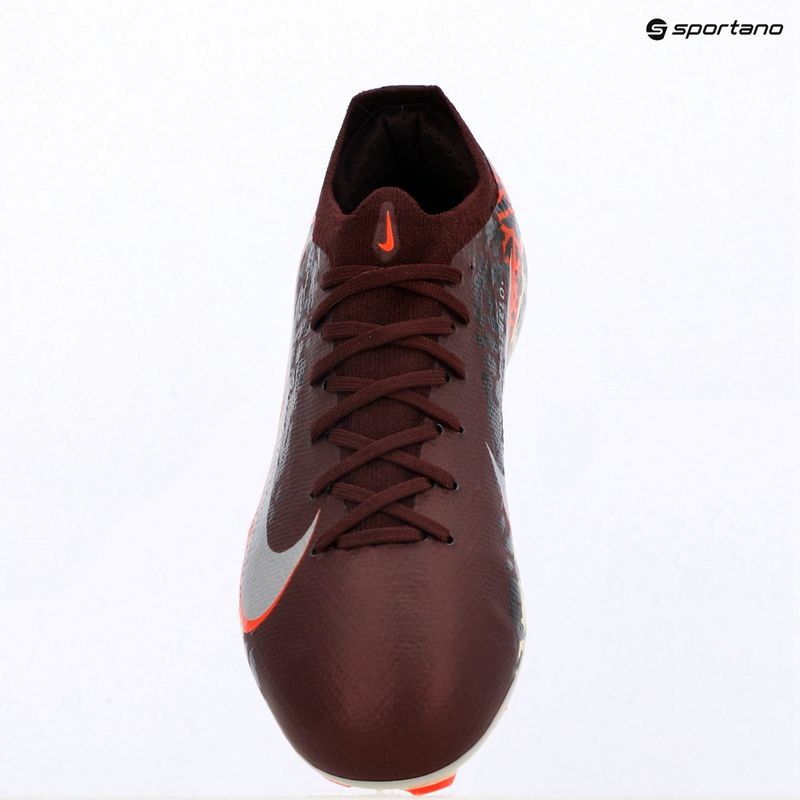 Buty piłkarskie dziecięce Nike United Jr. Mercurial Vapor 16 Pro FG burgundy crush/metallic silver 9