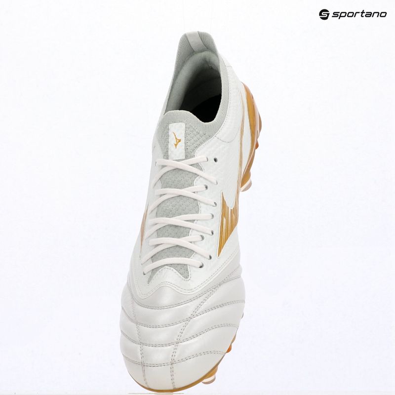 Buty piłkarskie Mizuno Morelia Neo IV Beta Elite Mix white/mp gold/cool gray 3c 12