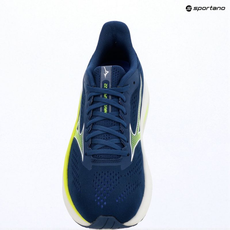 Buty do biegania męskie Mizuno Wave Inspire 22 estate blue/lightning yellow 9