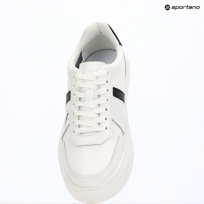 Buty męskie Calvin Klein HM0HM02237 Classic Cups Lace Leather EMB Tongue bright white/black 9