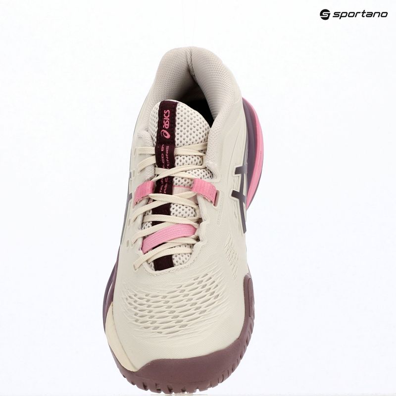 Buty do tenisa damskie ASICS Gel-Resolution X soft oat/dark aubergine 9