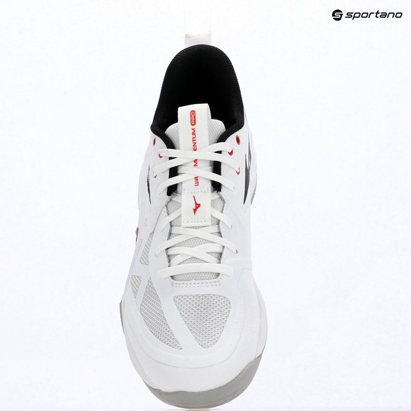 Buty do siatkówki Mizuno Wave Momentum Pro white/black/fiery red 15