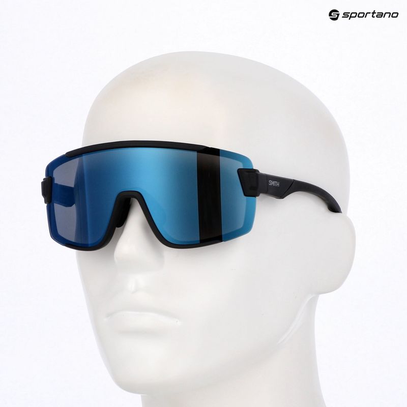 Okulary przeciwsłoneczne Smith Wildcat matte black/chrp polarized blue mirror/clear 5