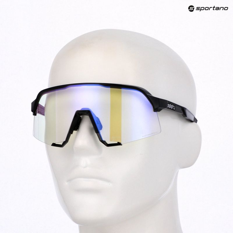 Okulary przeciwsłoneczne 100% S3 LE gloss black/purple flash mirror photochromic 8