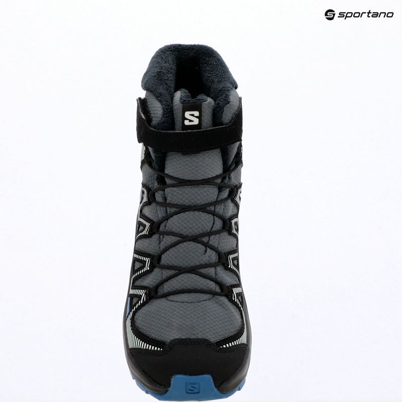 Buty turystyczne dziecięce Salomon XA Pro V8 Winter Waterproof turbulence/black/dark blue 15
