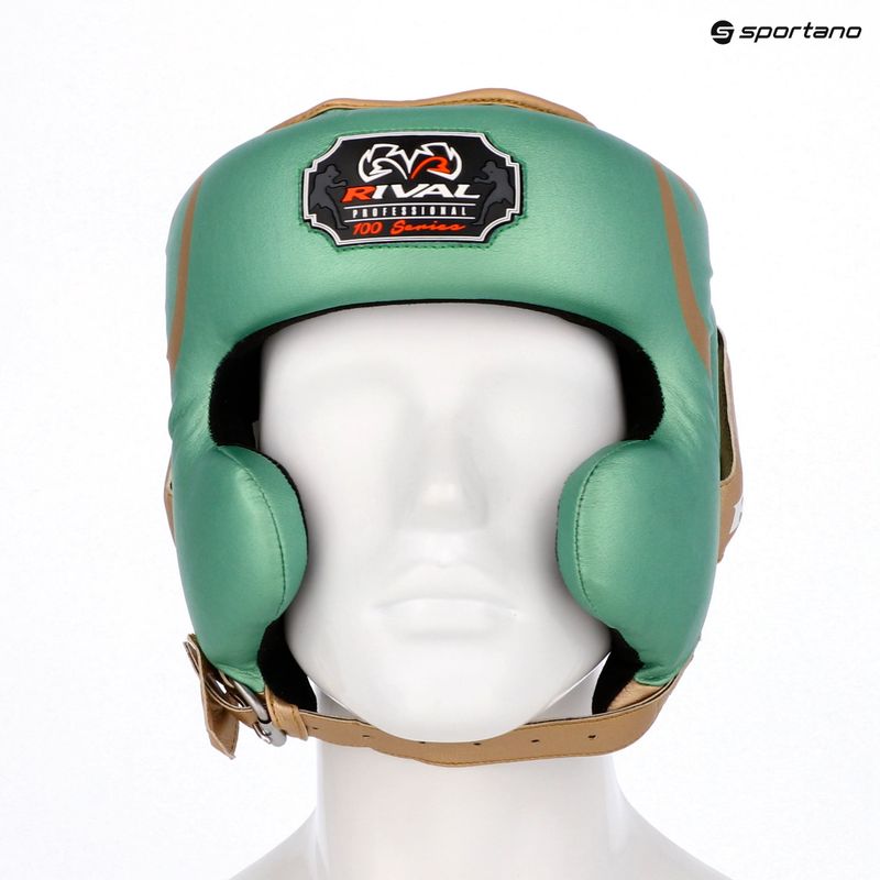 Kask bokserski Rival RHG100 Professional Headgear green/gold 6