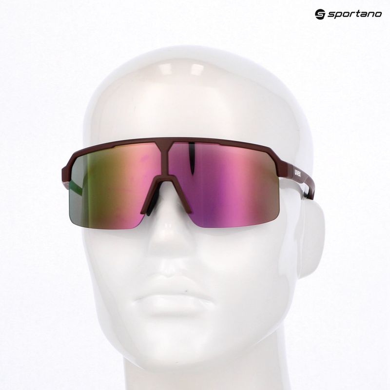 Okulary przeciwsłoneczne UVEX Ramp burgundy matt/mirror rose 7