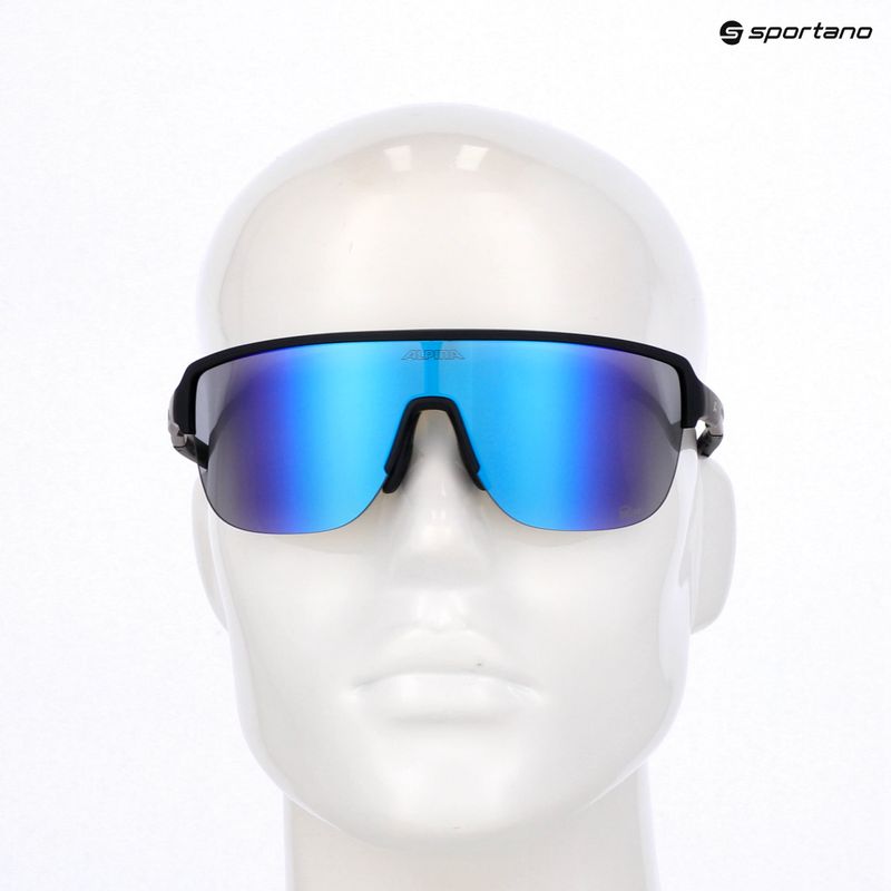 Okulary przeciwsłoneczne Alpina Ram 2.0 Q-Lite black matt/blue mirror 7
