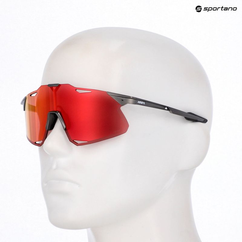 Okulary przeciwsłoneczne 100% Hypercraft black chrome/hiper red mirror 6