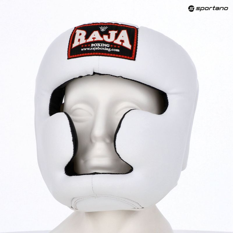 Kask bokserski RAJA BOXING Semi Leather white 4