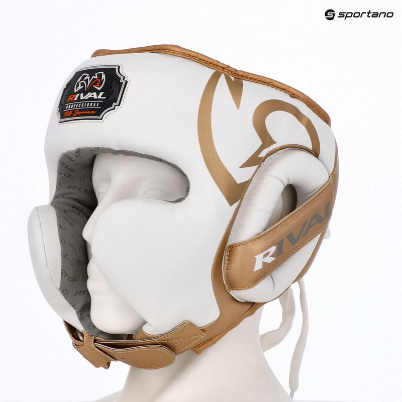 Kask bokserski Rival RHG100 Professional Headgear white/gold 6