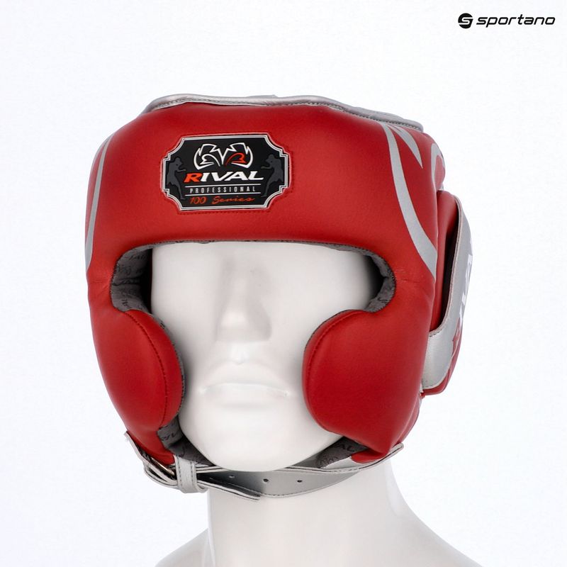 Kask bokserski Rival RHG100 Professional Headgear red/silver 6