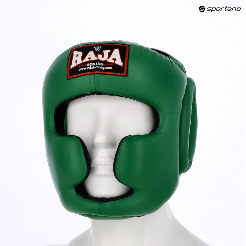 Kask bokserski RAJA BOXING Genuine Leather green 5